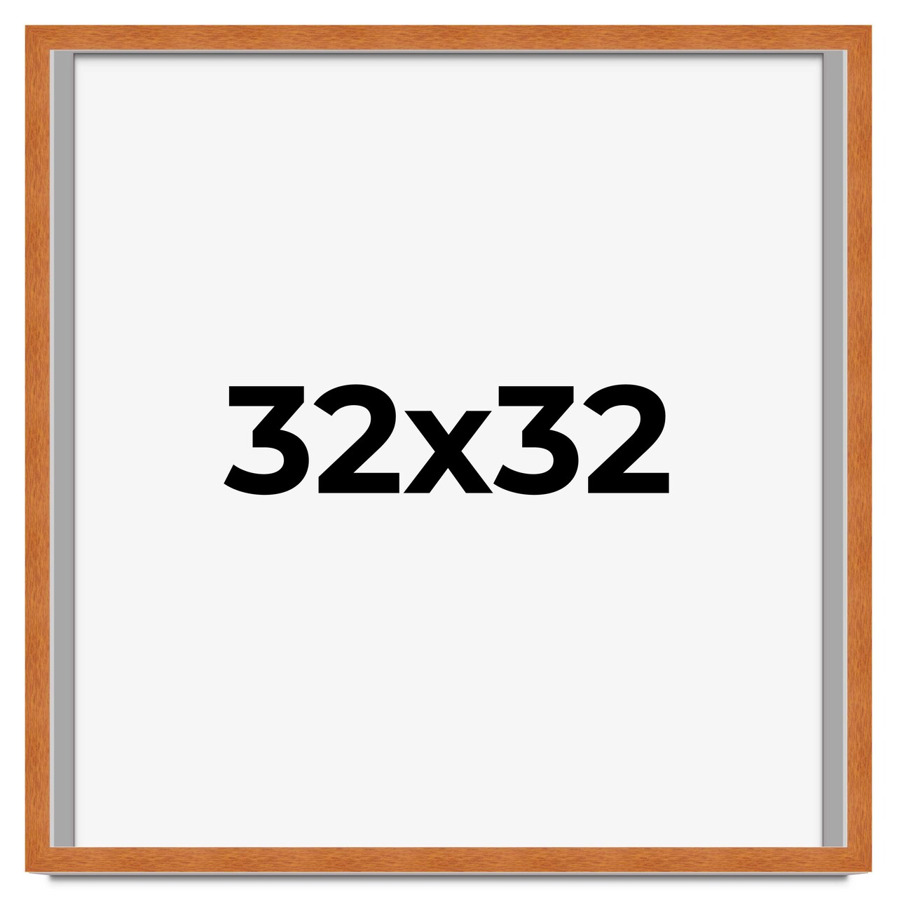 Square Classic Brown Picture Frame - UV Acrylic, Foam Board Backing, Hanging Hardware